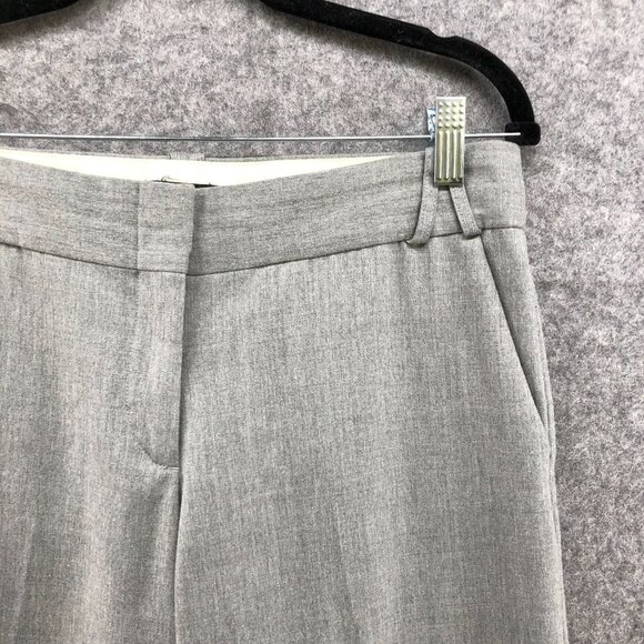 BCBGMaxazria Flare Dress Pants Womens 4 Mid Rise Light Gray Formal Y2K Career - Picture 5 of 11